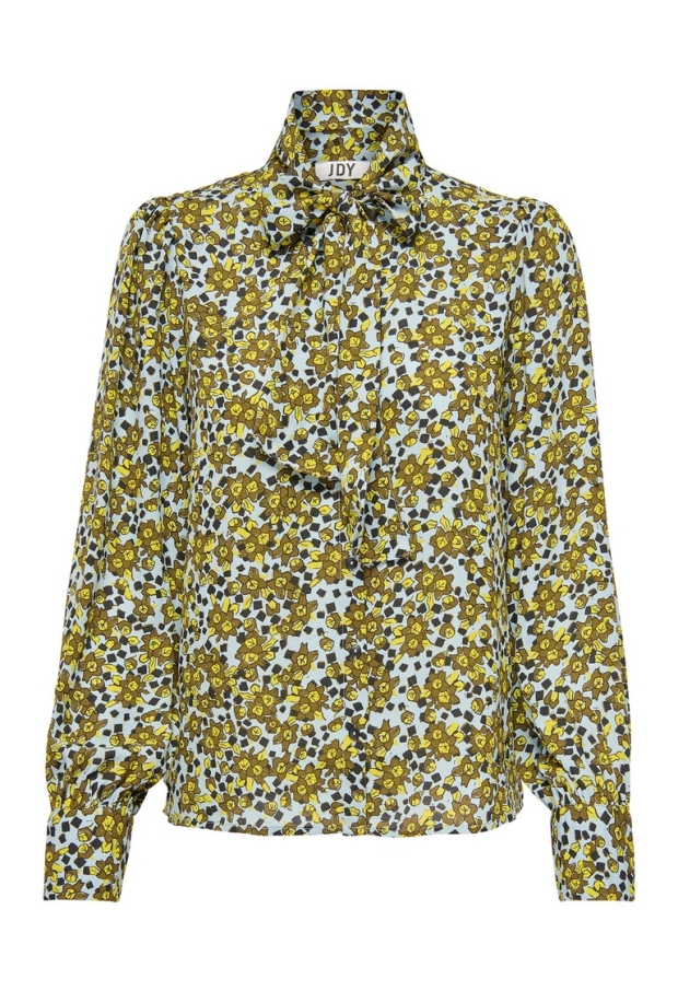 15262993 Ashley Blue/DARK OLIVE FLOWER & SQU 