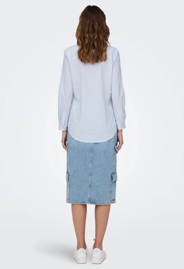 15149877 Cashmere Blue/SMALL WHITE STRIPES 