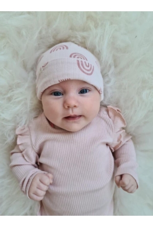 Bakkaboe W80316/Hattie aop LICHT ROSE  sepia rose