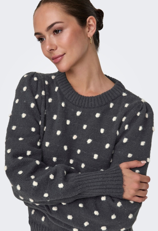 15304813 Dark Grey Melange/W. BLACK POMPOM