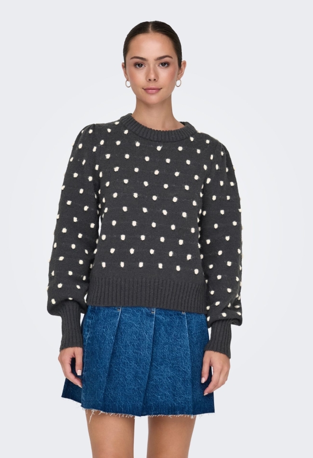 15304813 Dark Grey Melange/W. BLACK POMPOM