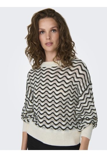 JDY 15284280 Whitecap Gray/W BLACK ZIG ZAG PATTE  196844005