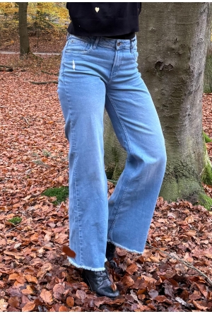 Lizzi Lou W90574/Mabel lds Bleached dnm  light blue