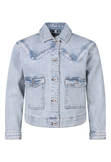 D-zine Z10322/Nola fray Bleached dnm  bleached denim