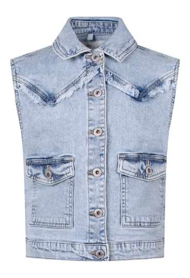 D-zine Z10335/Nola gilet Bleached dnm  bleached denim