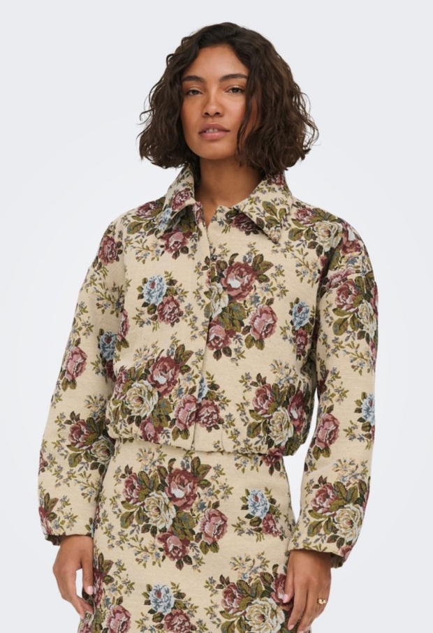 15380757 Crème Brûlée/FLOWER JACQUARD 