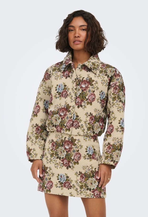 15380757 Crème Brûlée/FLOWER JACQUARD 