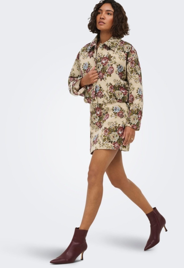 15380757 Crème Brûlée/FLOWER JACQUARD 