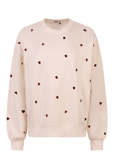 Lizzi Lou Dames Sweaters ecru W20458/Heart Lizzi Lou Dames Sweaters ecru W20458/Heart