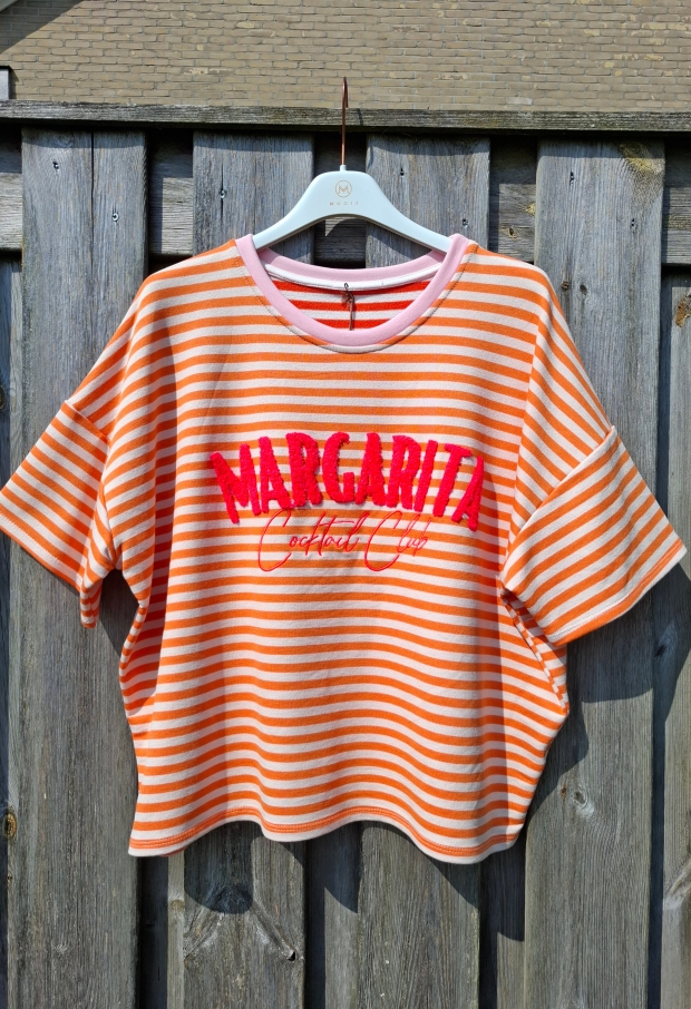 Streep t-shirt margarita oranje