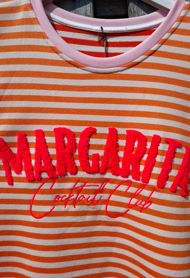 Streep t-shirt margarita oranje