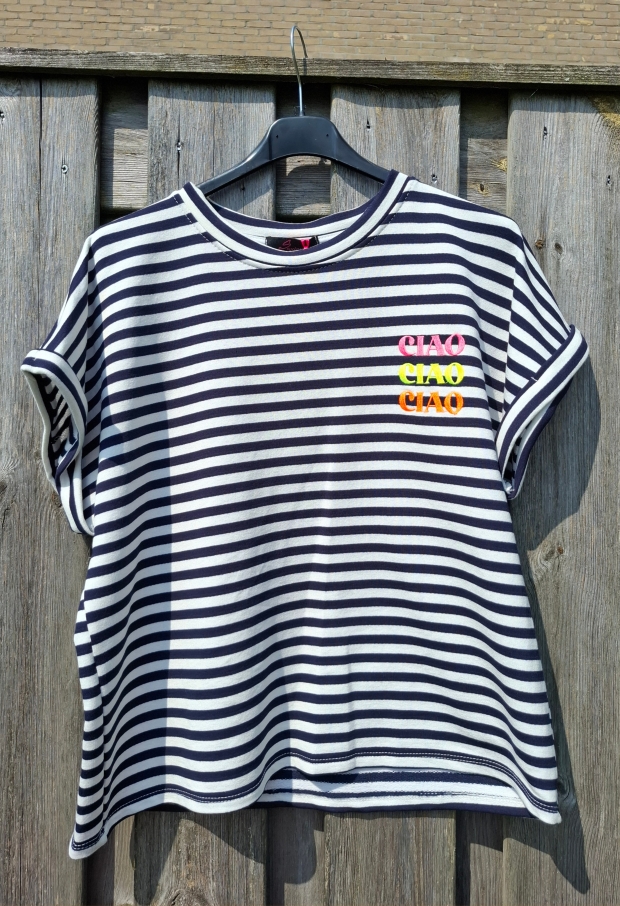 Streep t-shirt ciao marine