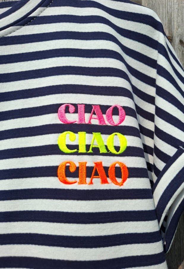 Streep t-shirt ciao marine