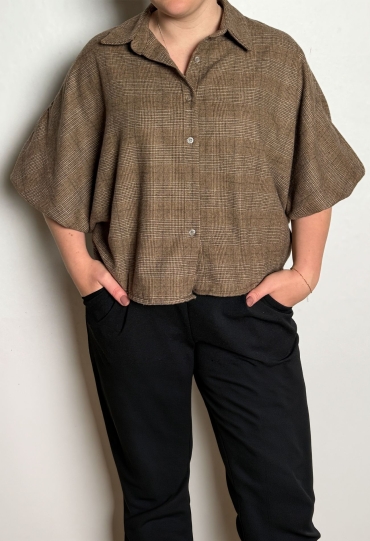 Private label Dames Blouses & Tunieken bruin 12569 Private label Dames Blouses & Tunieken bruin 12569