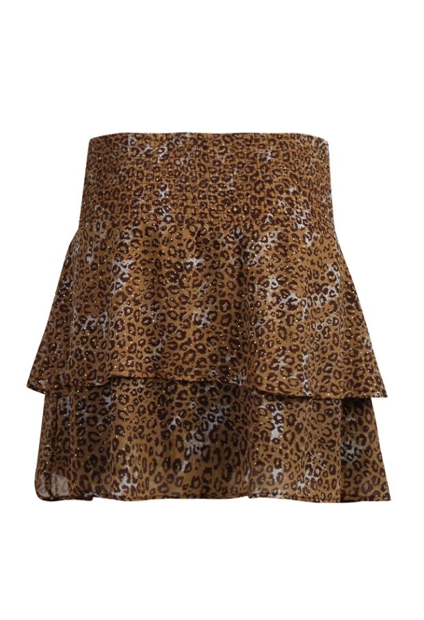 W60555/Smock rok camel