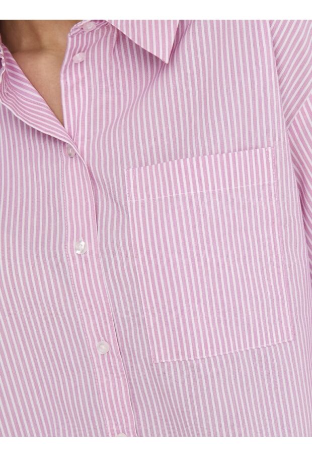 15347618 Shocking Pink/SMALL WHITE STRIPES 
