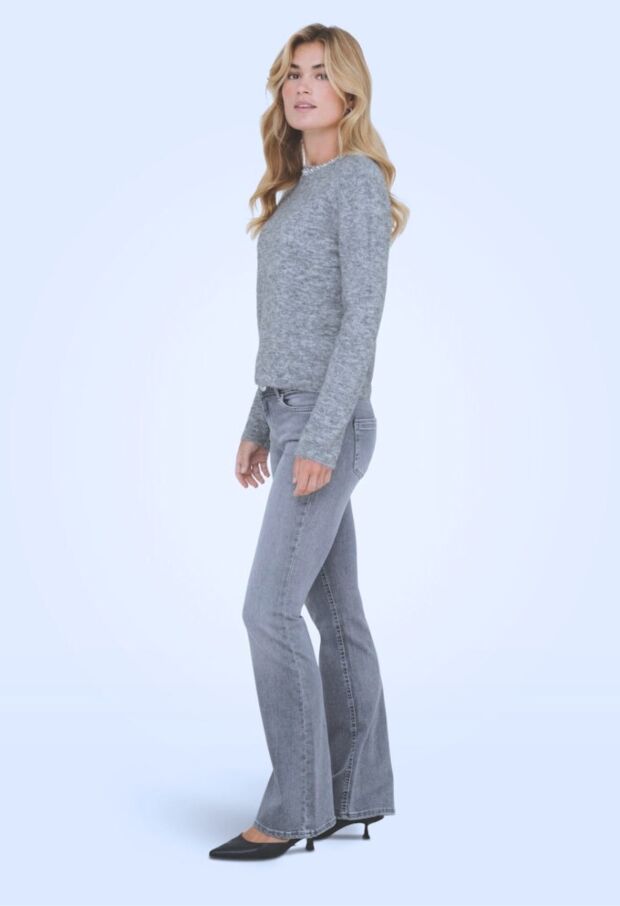 15351917 Medium Grey Melange/BLACK FLOWER