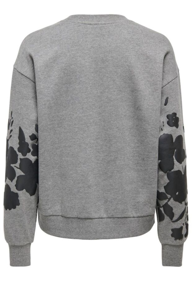 15361321 Medium Grey Melange/BLACK FLOWER